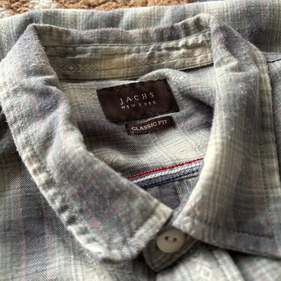 Jachs New York Grey Knit Flannel Size L - Picture 3 of 5